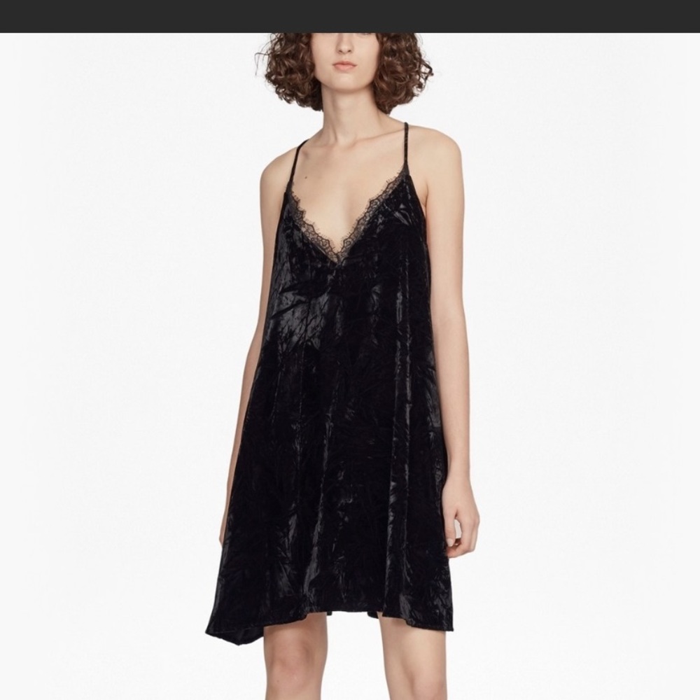 French Connection Velvet Lace Dress
